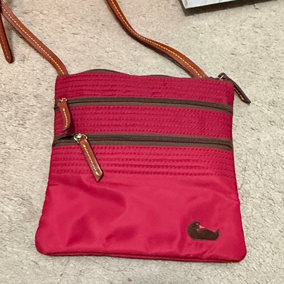 Dooney & Bourke Red and Brown Crossbody Bag - Picture 6 of 6